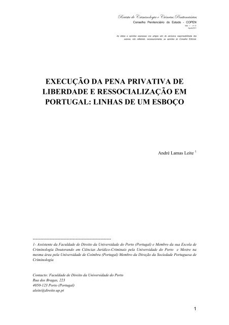 execuÃ§Ã£o da pena privativa de liberdade e ressocializaÃ§Ã£o em ...