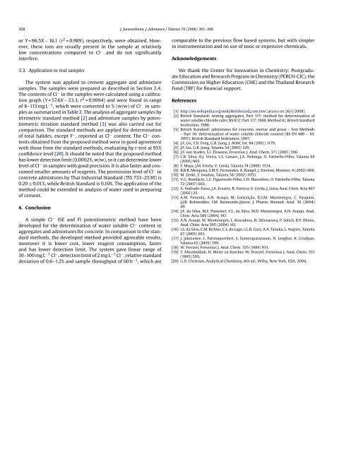 Talanta Determination of chloride in admixtures and aggregates for ...