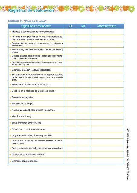 Registros de evaluaciÃ³n Registros de las unidades ... - Algaida