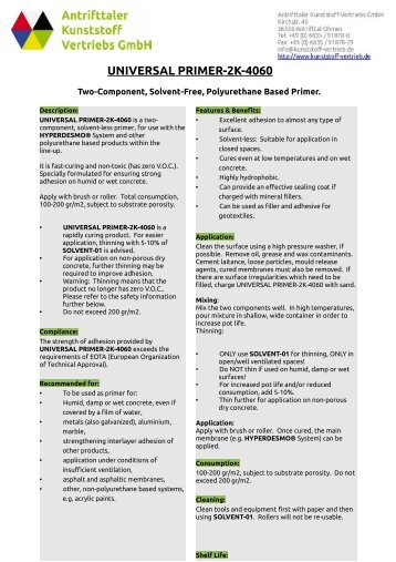 UNIVERSAL PRIMER-2K-4060 - Antrifttaler Kunststoff-Vertriebs GmbH