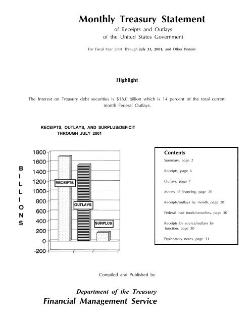 Monthly Treasury Statement - Financial Management Service ...