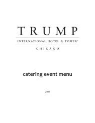 Catering Event Menu - Trump Hotel Collection