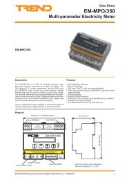 Specification sheet - Trend