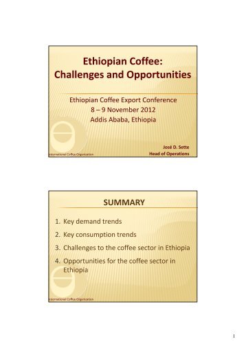 Presentation - International Coffee Organization