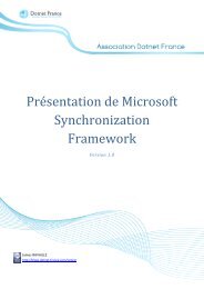 Présentation de Microsoft Synchronization Framework - Dotnet-France