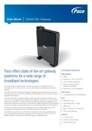 Data Sheet - Pace V5500 DSL Gateway