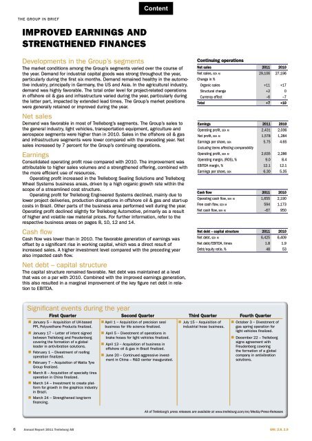 Annual report 2011 - Trelleborg