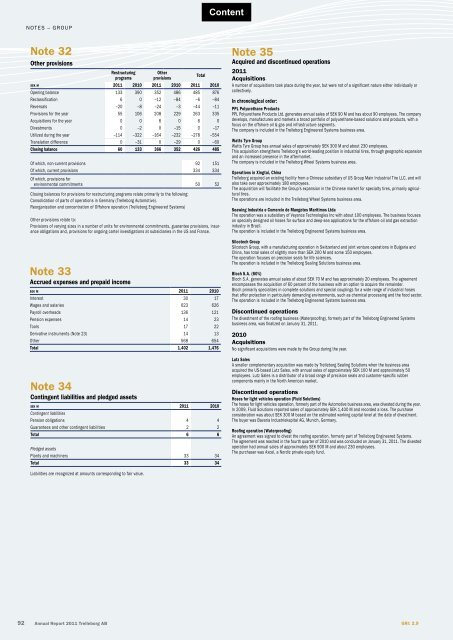 Annual report 2011 - Trelleborg