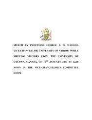 speech by professor george ao magoha vice-chancellor, university ...