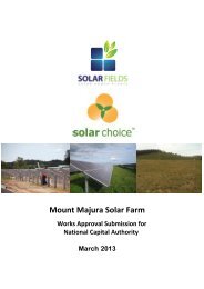 Mount Majura Solar Farm - the National Capital Authority