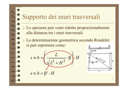 ARCHITETTURA DELLE MURATURE - Sede di Architettura