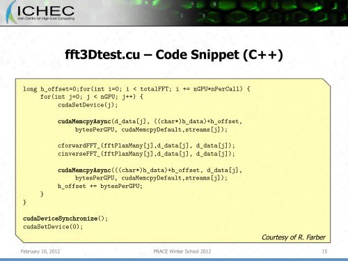 CUDA Libraries and MPI+OpenMP+CUDA - Prace Training Portal