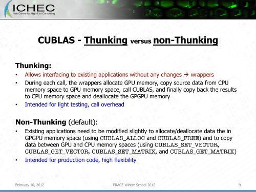 CUDA Libraries and MPI+OpenMP+CUDA - Prace Training Portal