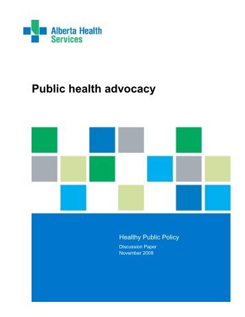 Public health advocacy - discussion paper - Alberta Health Services