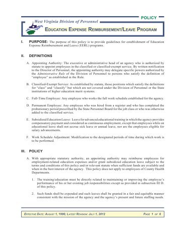 Education Expense Reimbursement/Leave Program Policy