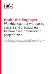 Health Briefing Paper - University of Salford