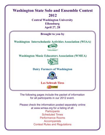 Washington State Solo and Ensemble Contest 2012 Brought to you ...