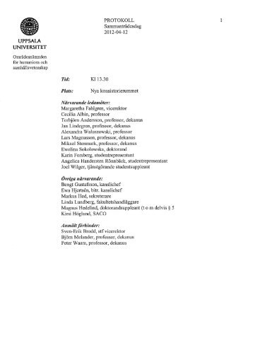 12 april - Uppsala universitet