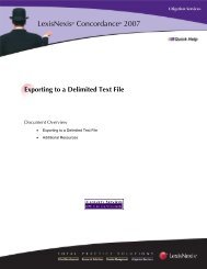 Exporting to a Delimited Text File - LexisNexis