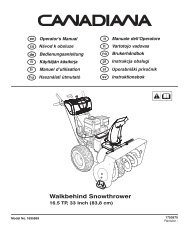 Instruction Book - Snowthrower Model 6210701x54NA ... - Canadiana