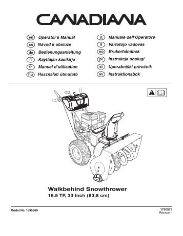 Walkbehind Snowthrower - Canadiana