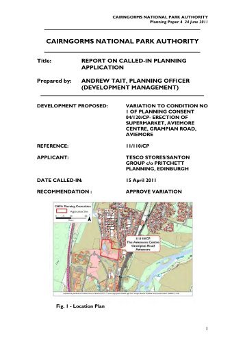 Paper 4 - Tesco Aviemore - Cairngorms National Park Authority