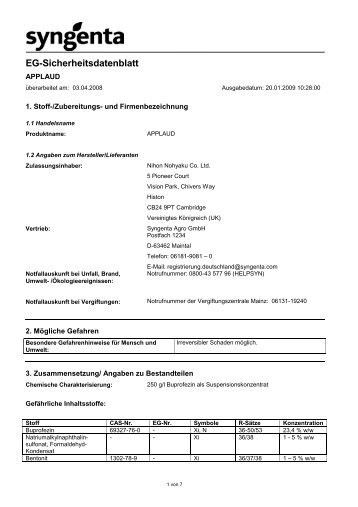 EG-Sicherheitsdatenblatt - Raiffeisen