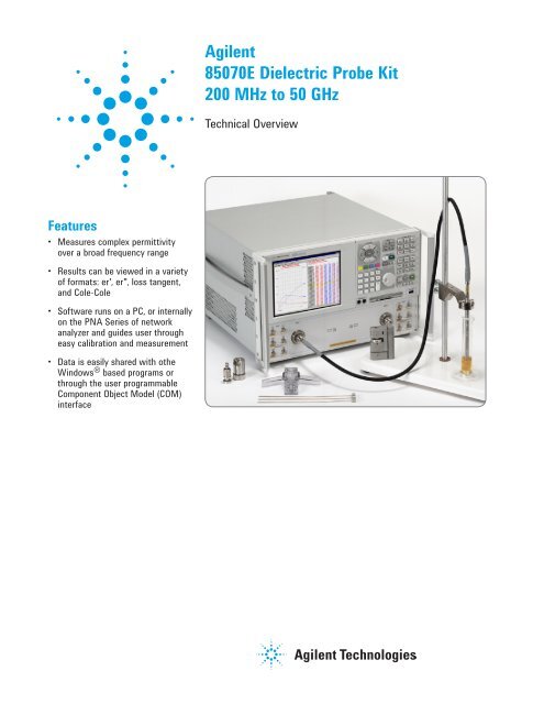 Agilent 85070E Dielectric Probe Kit 200 MHz to 50 GHz