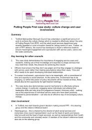 Trafford Putting People First Case Study - Think Local Act Personal