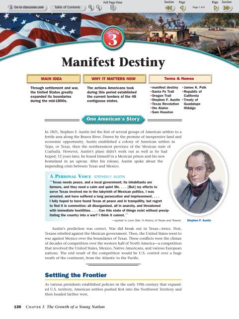 Manifest destiny worksheet