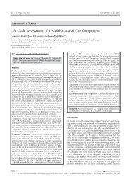 Life Cycle Assessment of a Multi-Material Car Component