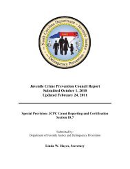 Juvenile Crime Prevention Council Report Submitted October 1 ...