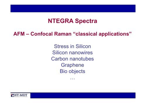 NTEGRA Spectra - NT-MDT