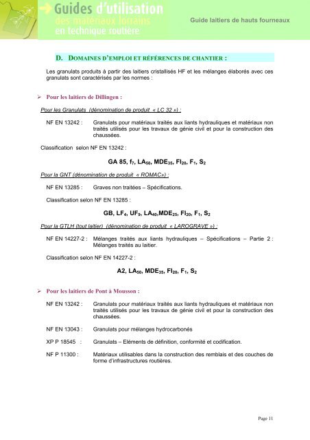 Guide laitiers hauts fourneaux - Le CETE de l'Est