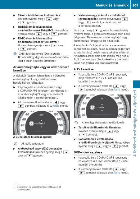 KezelÃ©si ÃºtmutatÃ³ - Mercedes-Benz MagyarorszÃ¡g