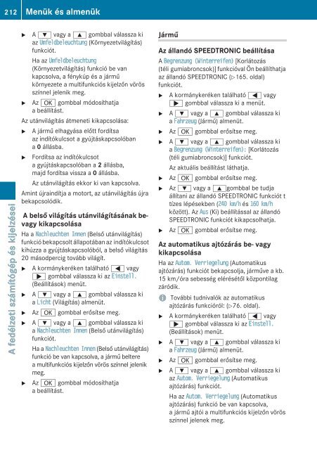 KezelÃ©si ÃºtmutatÃ³ - Mercedes-Benz MagyarorszÃ¡g