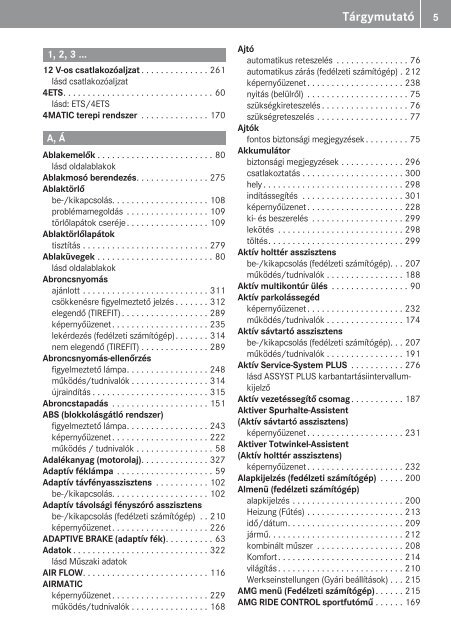 KezelÃ©si ÃºtmutatÃ³ - Mercedes-Benz MagyarorszÃ¡g