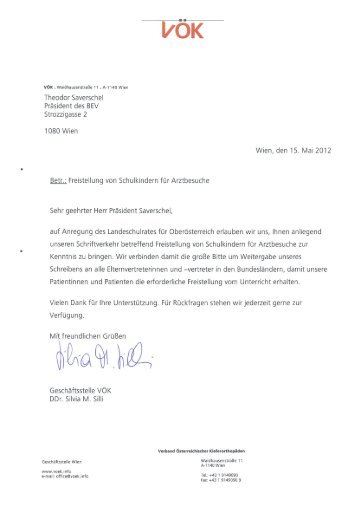 Freistellung von Schulkindern für Arztbesuche