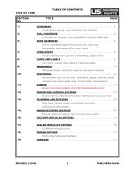 1700 CV 1996 TABLE OF CONTENTS - Bayliner Parts