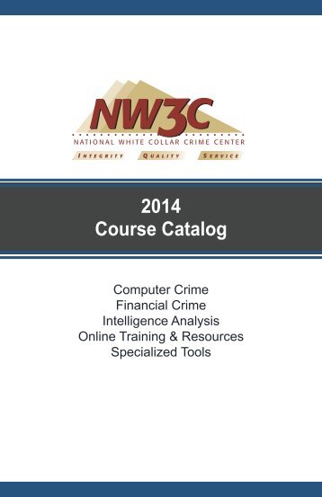 Training Catalog - National White Collar Crime Center