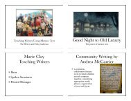 Vicki Anderson - Teaching Writers Using Mentor Text