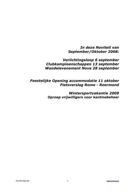 In deze Noviteit van September/Oktober 2008 ... - AV Nova