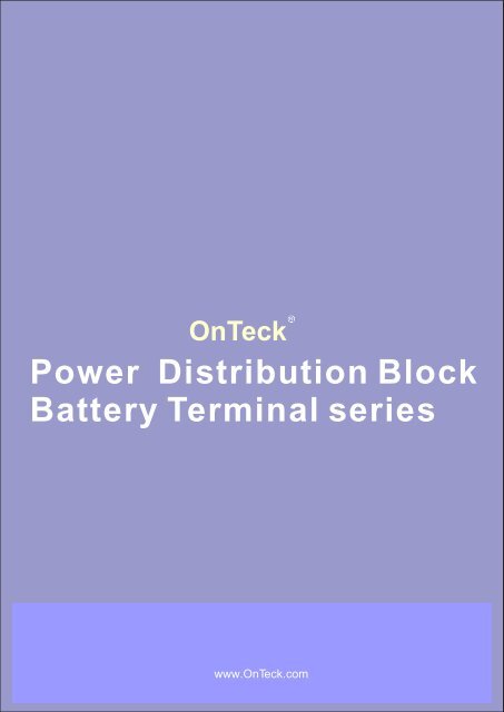 Power distribution block & battery terminal 2008+ - OnTeck
