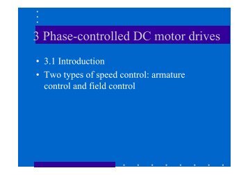 3 Phase-controlled DC motor drives