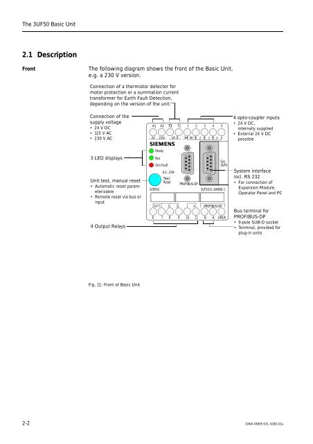 3UF5 SIMOCODE-DP System Motor Protection and Control Device