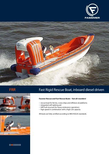 FRR Fast Rigid Rescue Boat, inboard driven - Fr. Fassmer GmbH ...