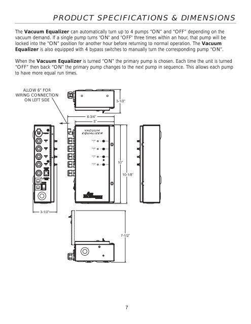 VACUUM EQUALIZER OPERATOR'S MANUAL - Air Techniques, Inc.