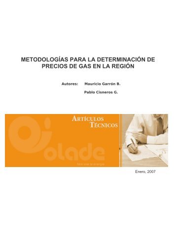 metodologÃ­as para la determinaciÃ³n de precios de gas en la regiÃ³n