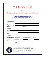 Preventive Maintenance Logs - Florida Rural Water Association