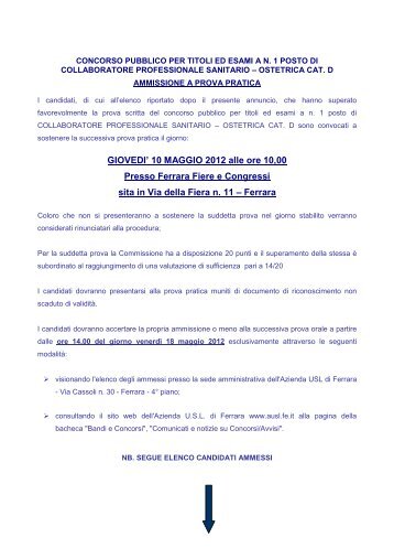 File corretto Ostetrica.pdf - Azienda USL di Ferrara